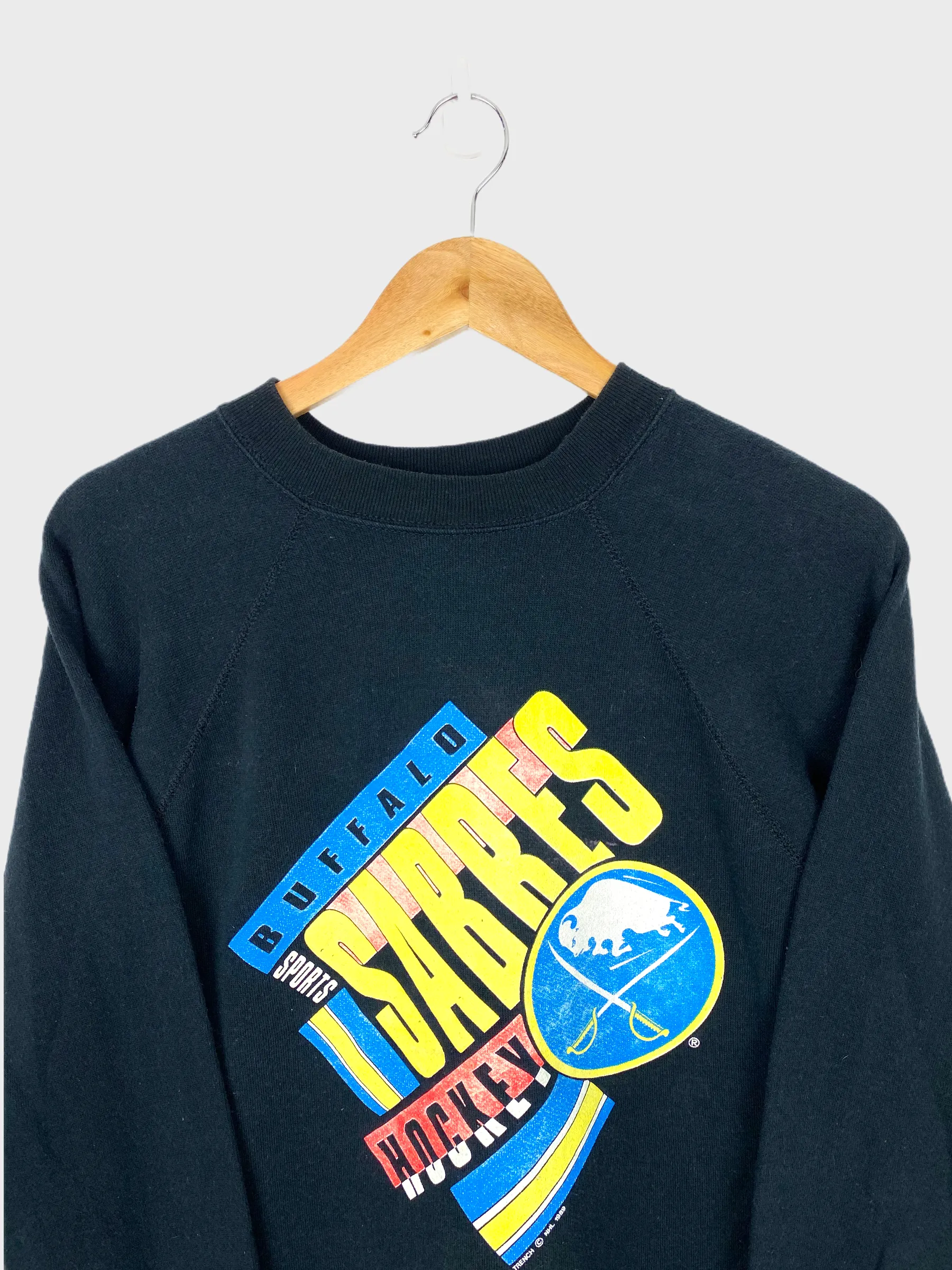1989 Buffalo Sabres USA Made Light NHL Vintage Sweatshirt Size 6