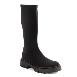 5420 - Black Soft Leather Boots for Girl by London Kids