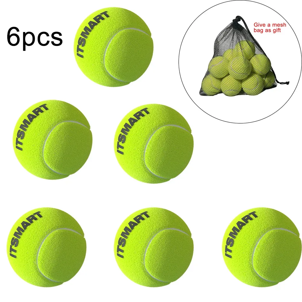 6/12pcs Tennis Balls with Mesh Carry Bag