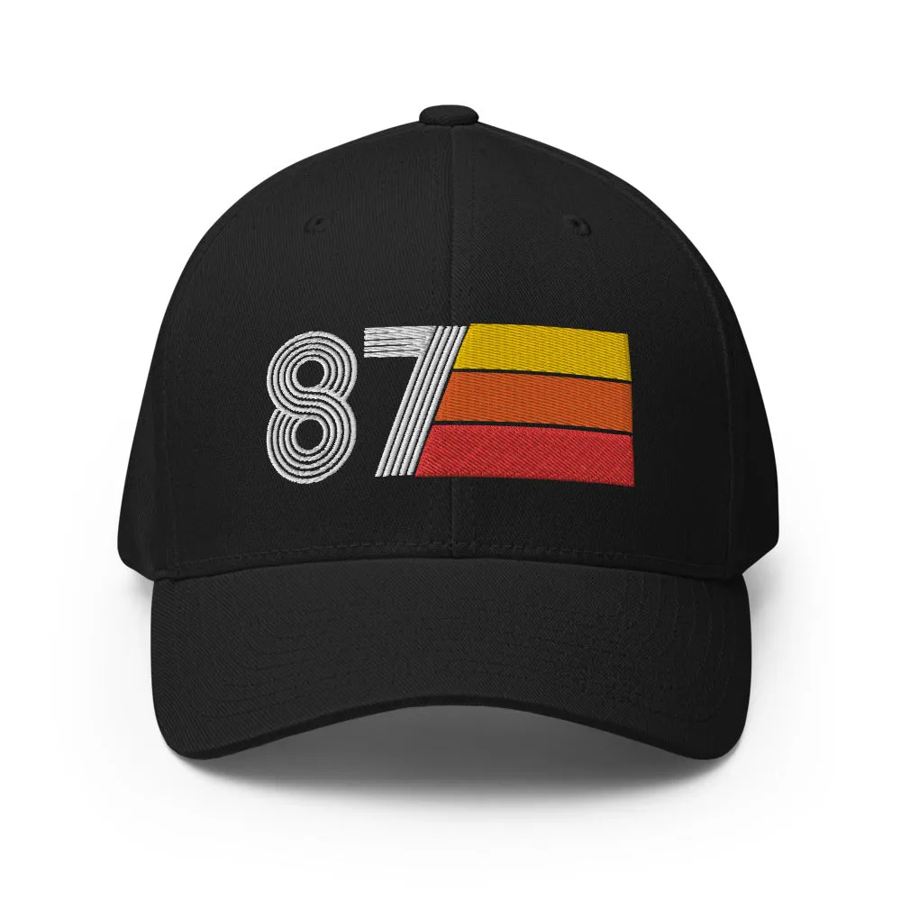 87 1987 fitted baseball cap