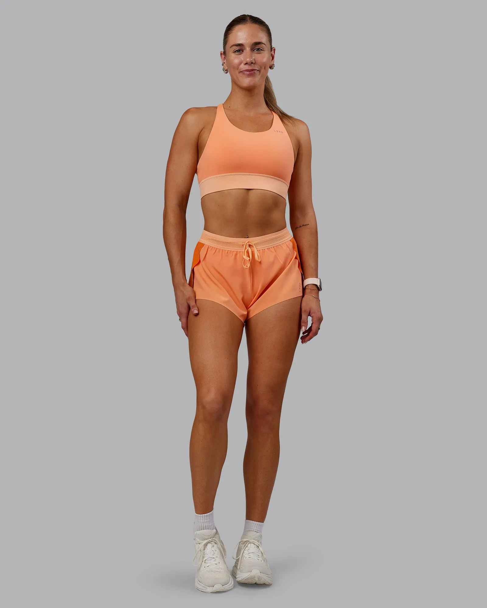 Accelerate Sports Bra - Cantaloupe Colourblock