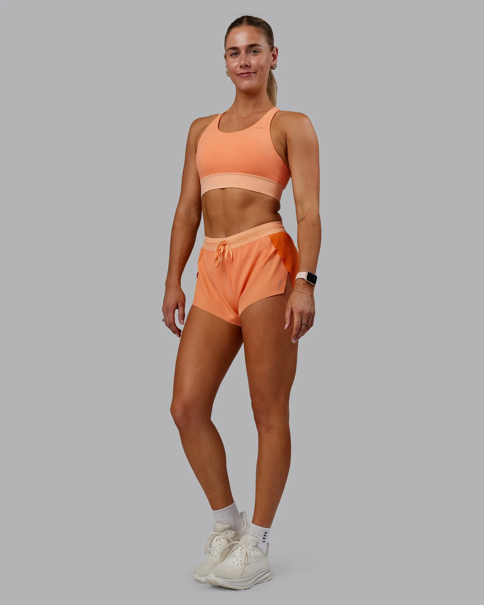 Accelerate Sports Bra - Cantaloupe Colourblock