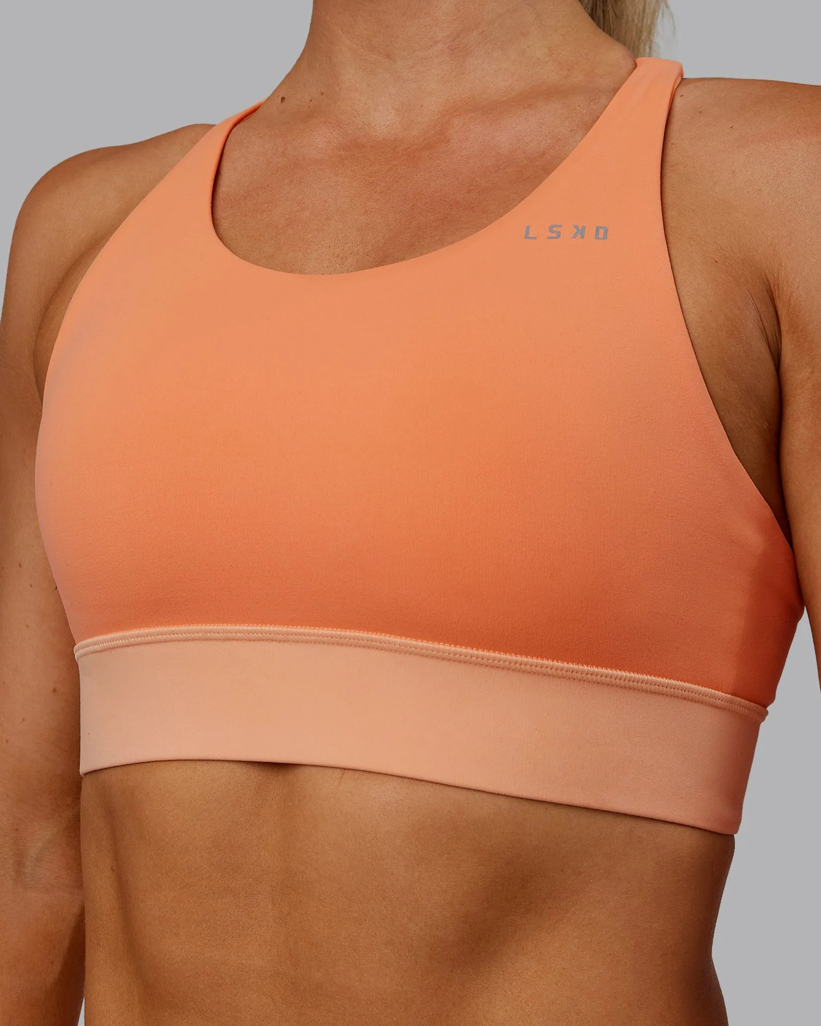 Accelerate Sports Bra - Cantaloupe Colourblock