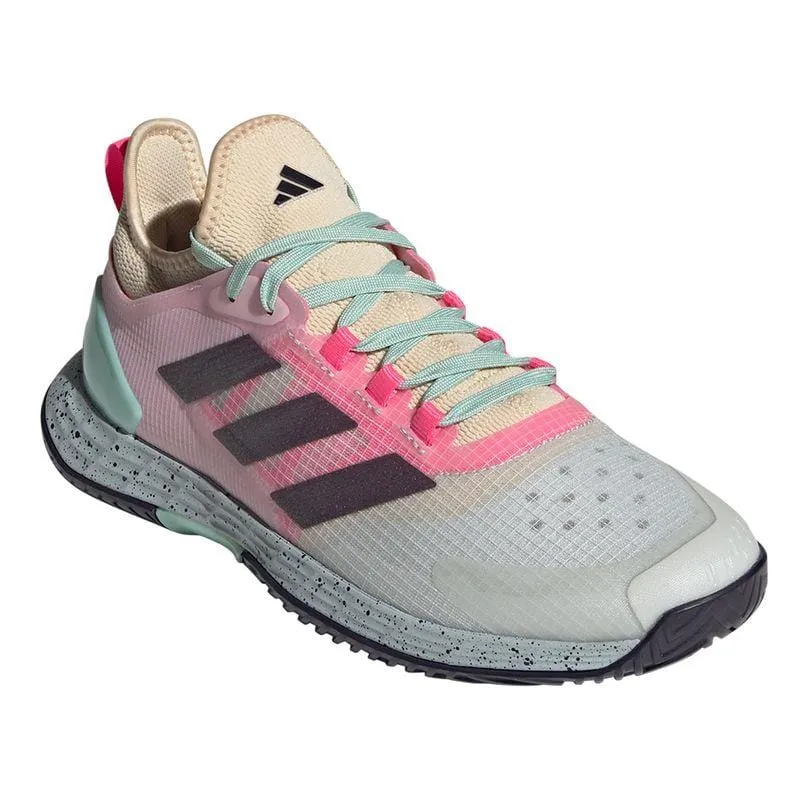 ADIDAS Adizero Ubersonic 4.1 Mens Tennis Shoes - Crystal White / Aurora Met / Semi Flash Aqua