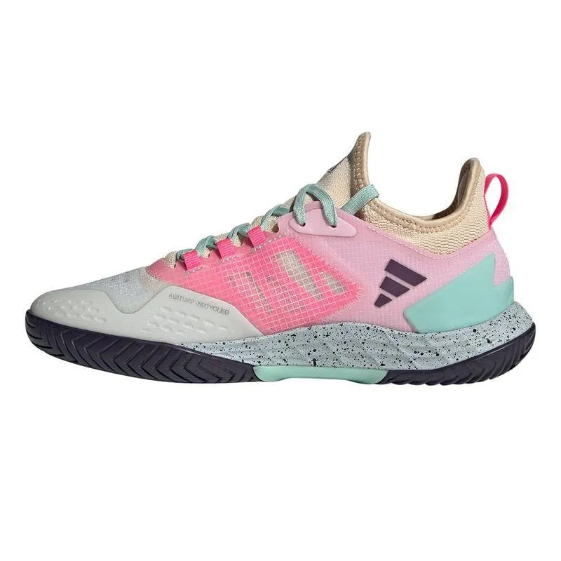 ADIDAS Adizero Ubersonic 4.1 Mens Tennis Shoes - Crystal White / Aurora Met / Semi Flash Aqua