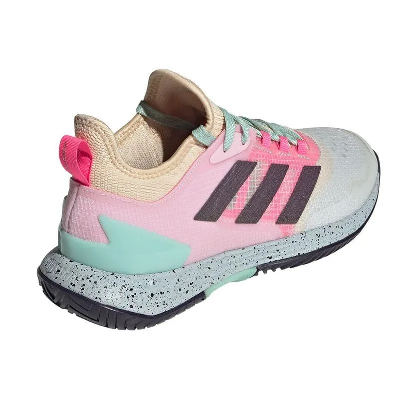 ADIDAS Adizero Ubersonic 4.1 Mens Tennis Shoes - Crystal White / Aurora Met / Semi Flash Aqua