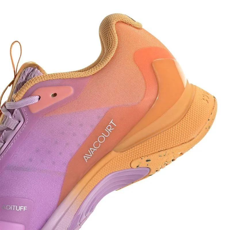 ADIDAS Avacourt 2 Womens Tennis Shoes - Hazy Orange / Legend Ivy / Bliss Lilac