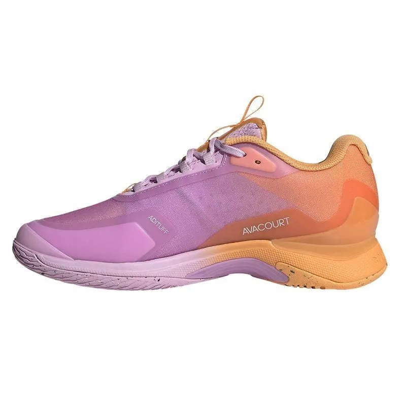 ADIDAS Avacourt 2 Womens Tennis Shoes - Hazy Orange / Legend Ivy / Bliss Lilac