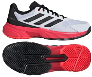 ADIDAS CourtJam Control 3 Mens Tennis Shoes - White / Black / Red