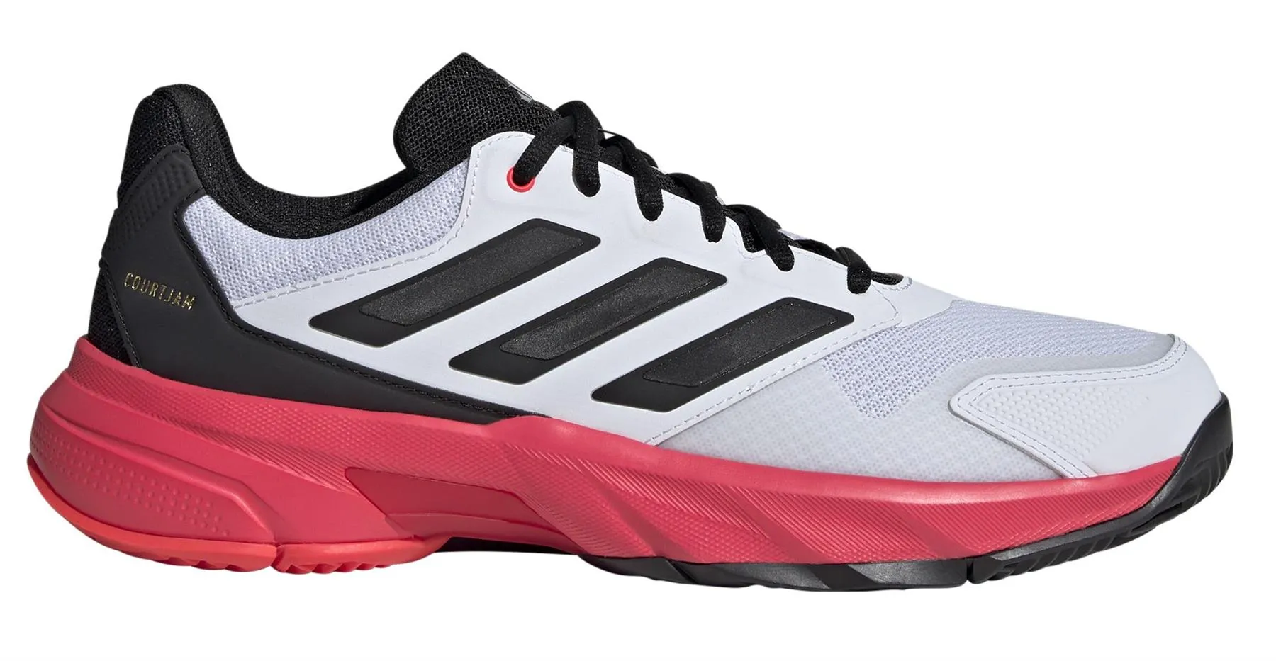 ADIDAS CourtJam Control 3 Mens Tennis Shoes - White / Black / Red