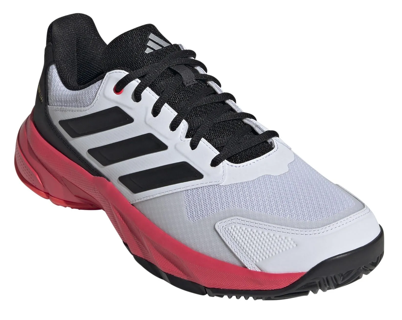 ADIDAS CourtJam Control 3 Mens Tennis Shoes - White / Black / Red