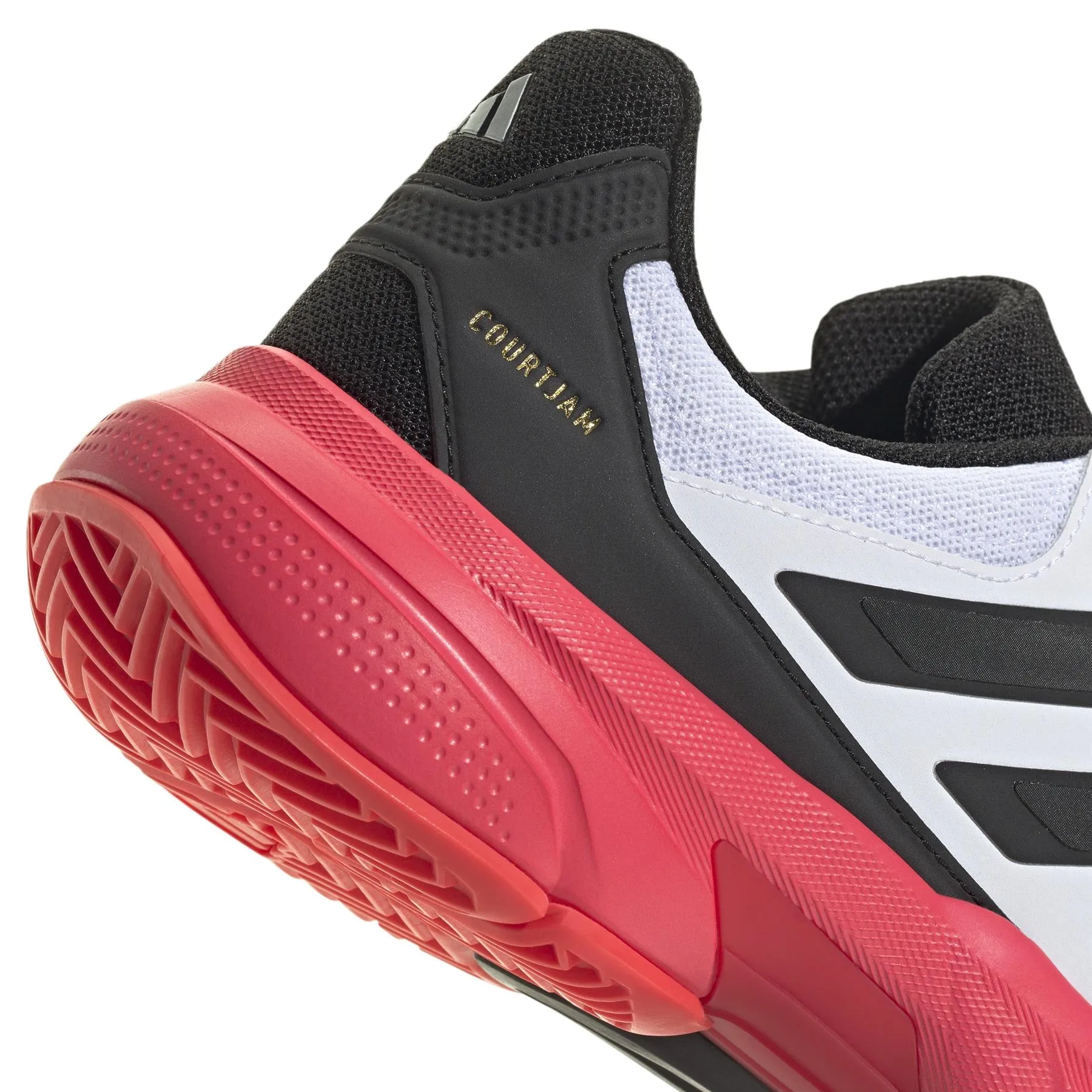 ADIDAS CourtJam Control 3 Mens Tennis Shoes - White / Black / Red