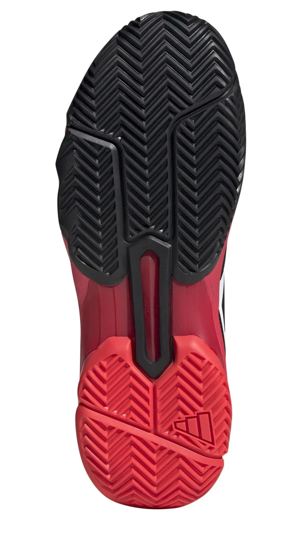 ADIDAS CourtJam Control 3 Mens Tennis Shoes - White / Black / Red