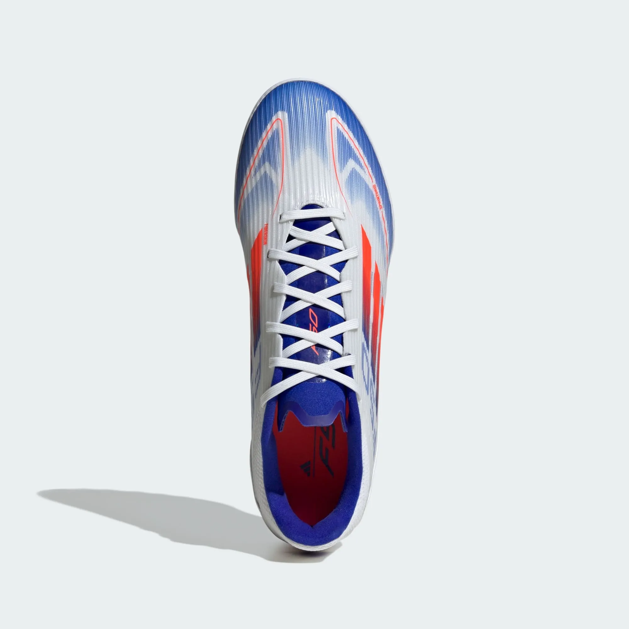 adidas F50 League Artificial Turf Soccer Shoes | Cloud White-Solar Red-Lucid Blue | Men's