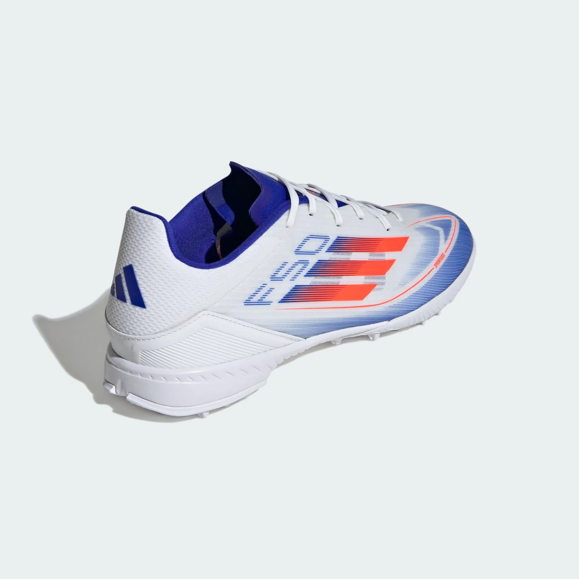 adidas F50 League Artificial Turf Soccer Shoes | Cloud White-Solar Red-Lucid Blue | Men's