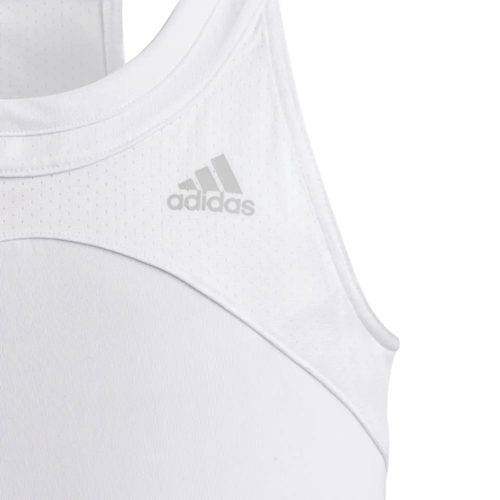 adidas Girls' Club Tank Top (White/Grey)