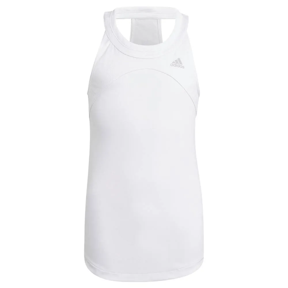 adidas Girls' Club Tank Top (White/Grey)