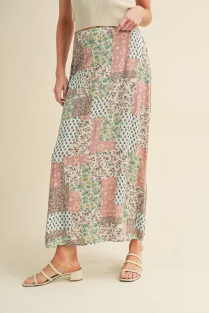 Aemi   Co Mint Vintage Printed Maxi Skirt