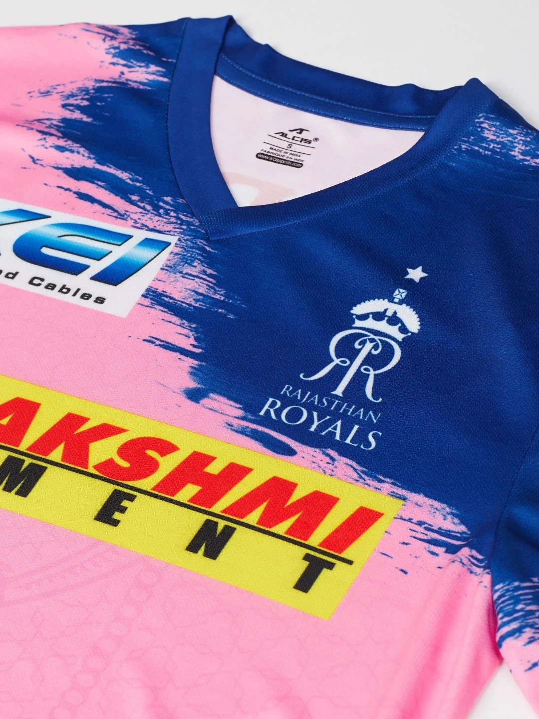 Alcis Women Pink & Blue Printed Rajasthan Royals Replica Matchday Jersey