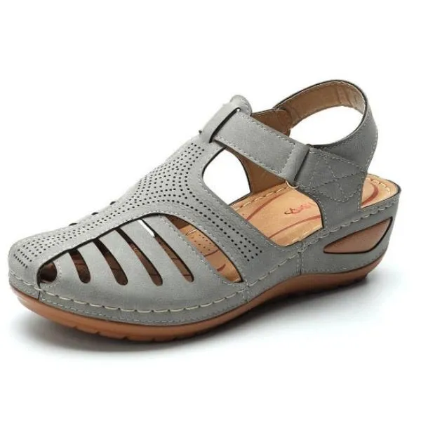 Ambar® | Vintage Style Leather Orthopedic Sandals