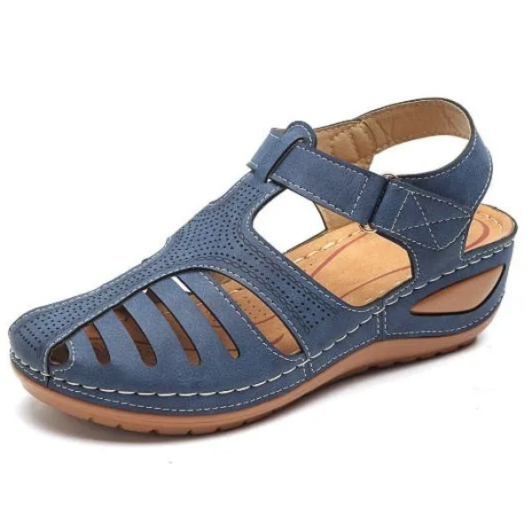Ambar® | Vintage Style Leather Orthopedic Sandals