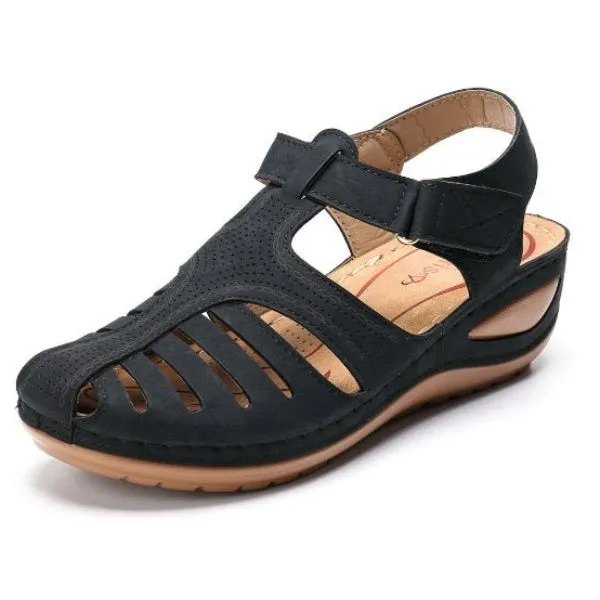 Ambar® | Vintage Style Leather Orthopedic Sandals