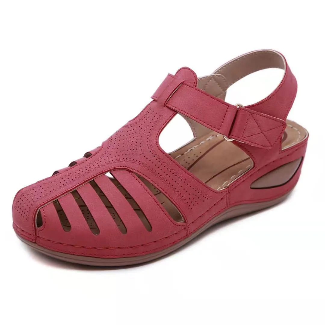 Ambar® | Vintage Style Leather Orthopedic Sandals