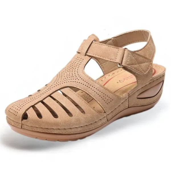 Ambar® | Vintage Style Leather Orthopedic Sandals
