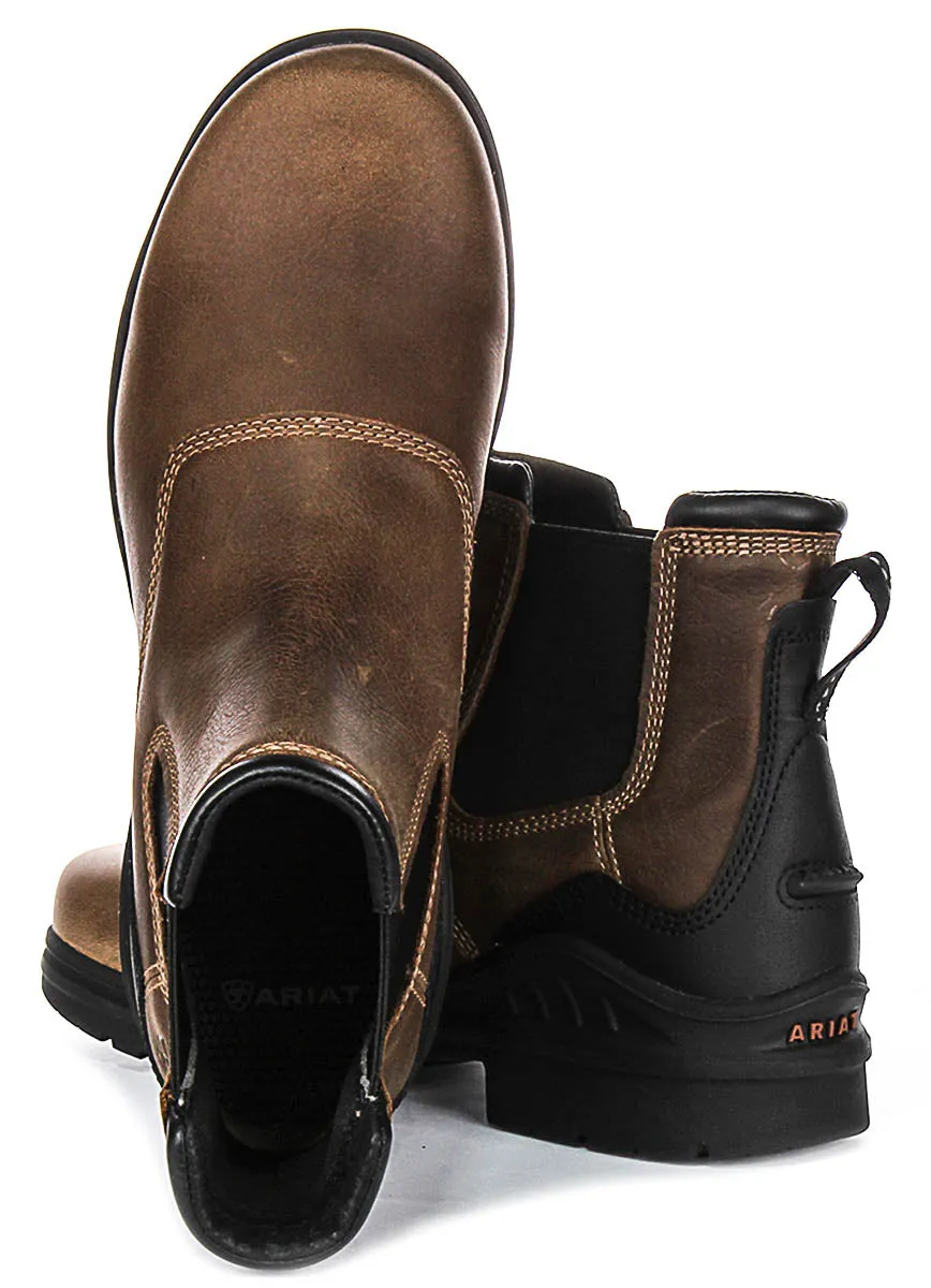Ariat Barnyard Twin Chelsea Boot In Brown