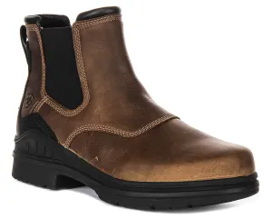 Ariat Barnyard Twin Chelsea Boot In Brown