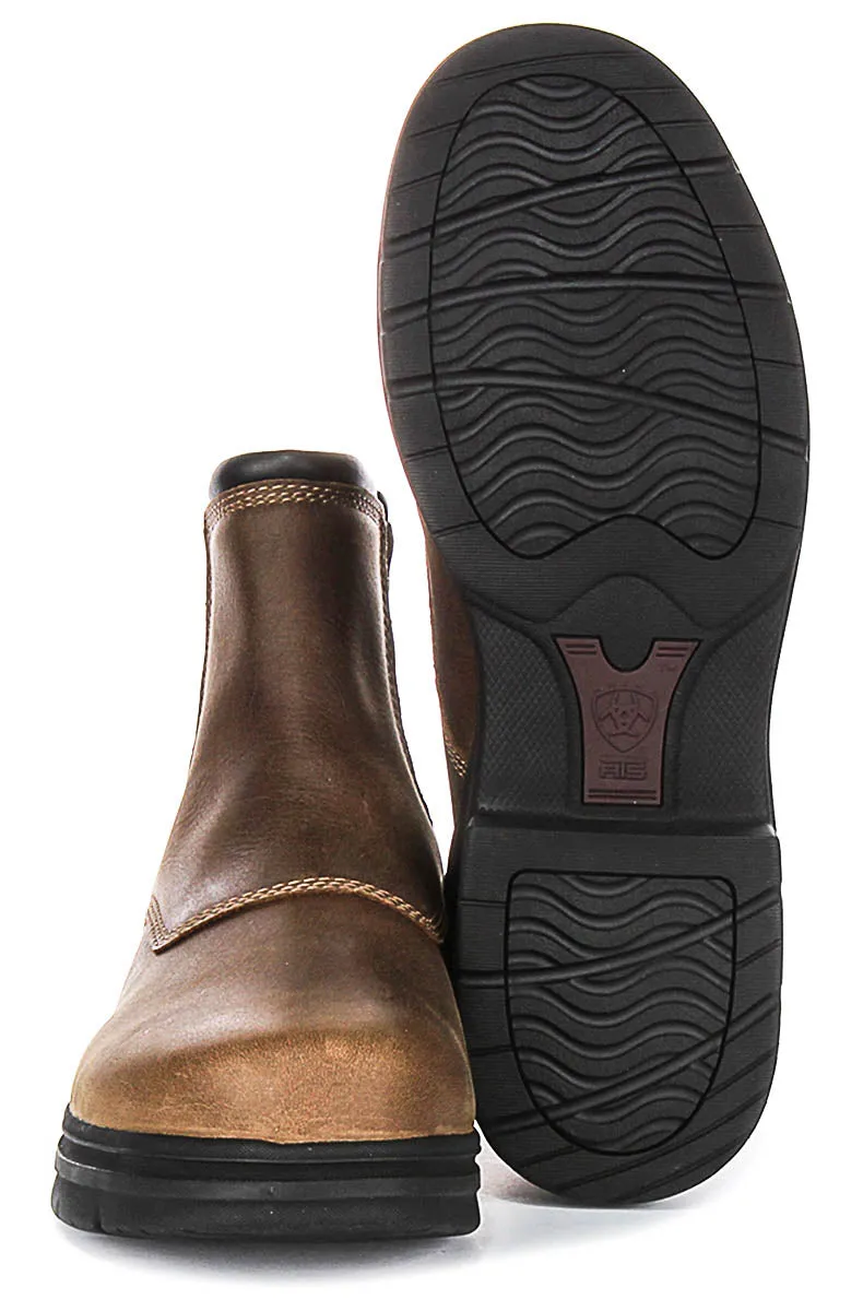 Ariat Barnyard Twin Chelsea Boot In Brown