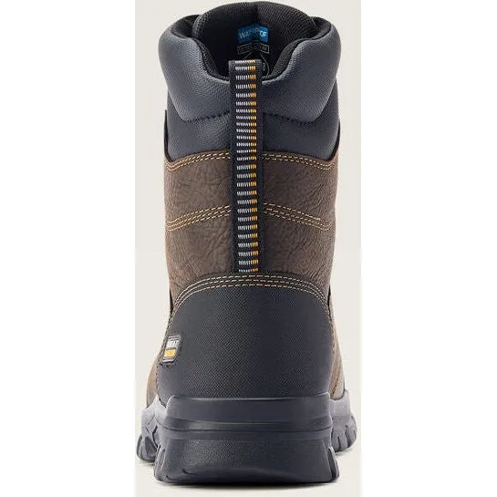 Ariat Men's Treadfast 8" Soft Toe Waterproof Slip Resistant Work Boot - Brown - 10042484