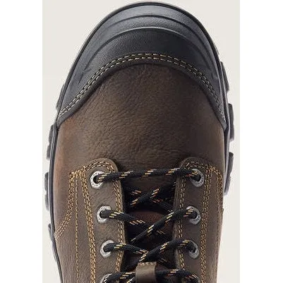 Ariat Men's Treadfast 8" Soft Toe Waterproof Slip Resistant Work Boot - Brown - 10042484