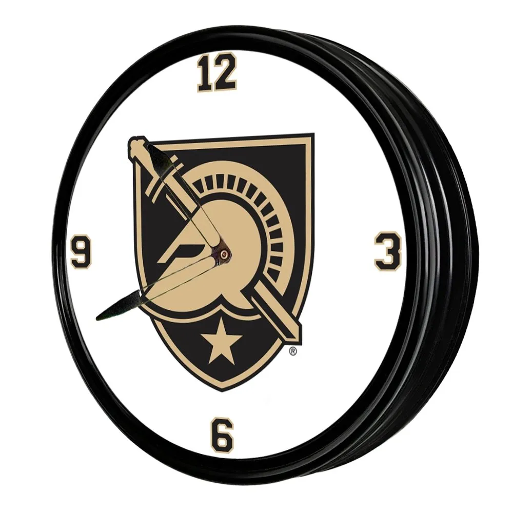 Army Black Knights: Athena's Helmet - Retro Lighted Wall Clock