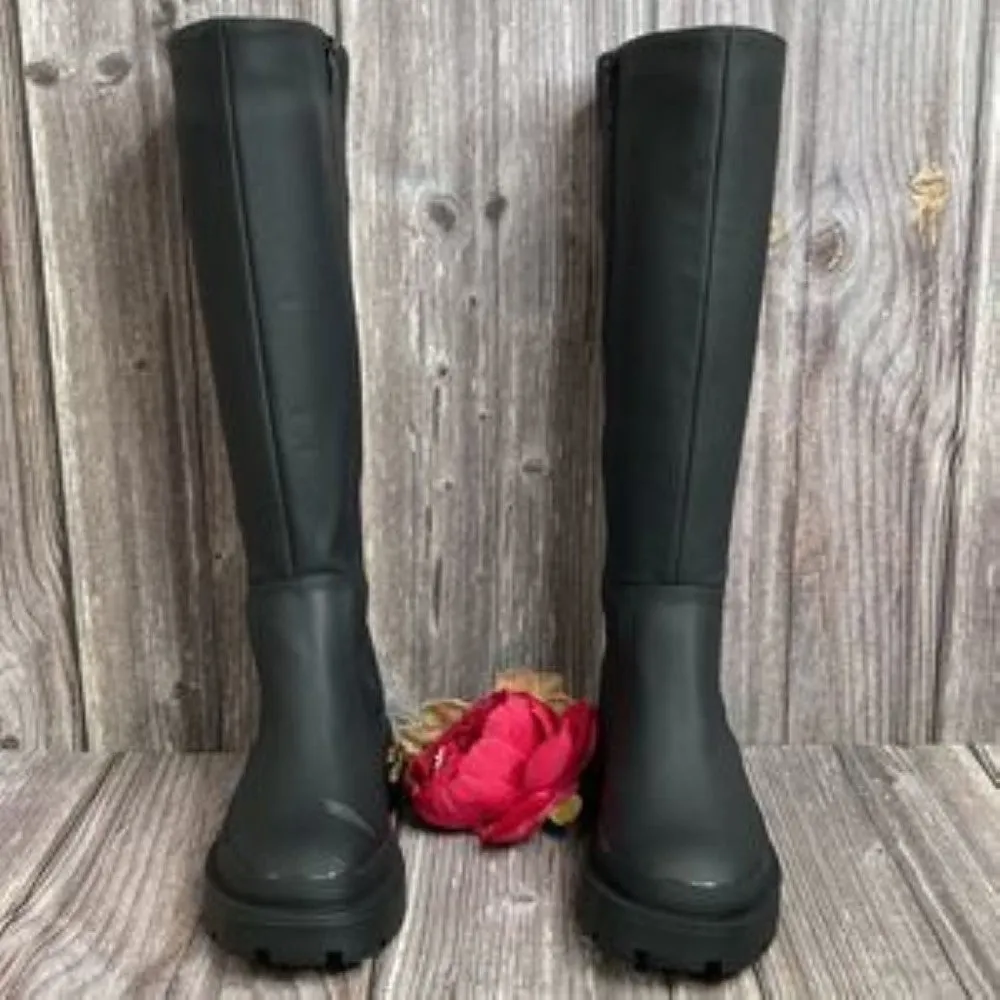 BAR III Twyla Black Lug Sole Boots 5M