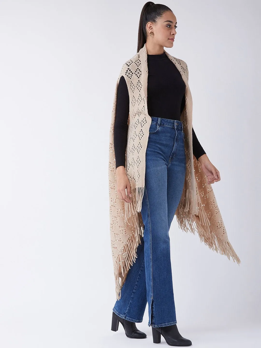 Beige Winter Shrug