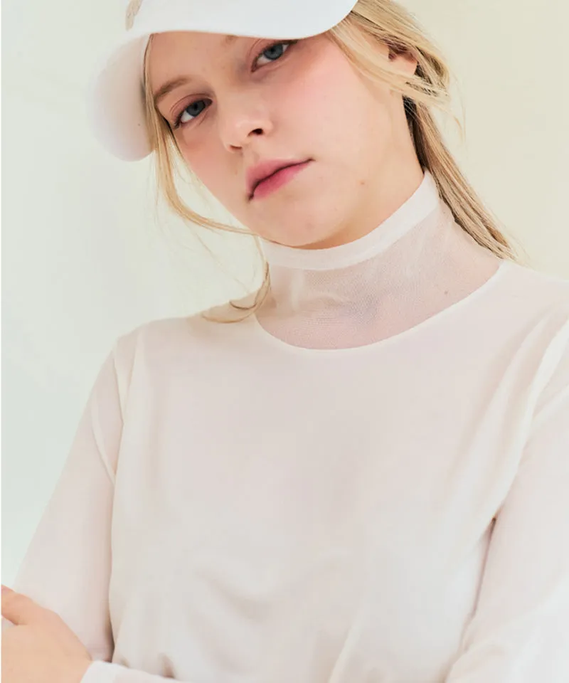 BENECIA 12 Angela Mesh Top - Ivory