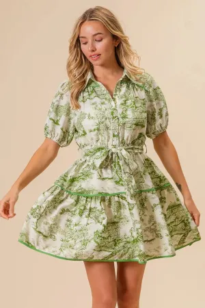 BiBi Woven Printed Tiered Dress S-XL