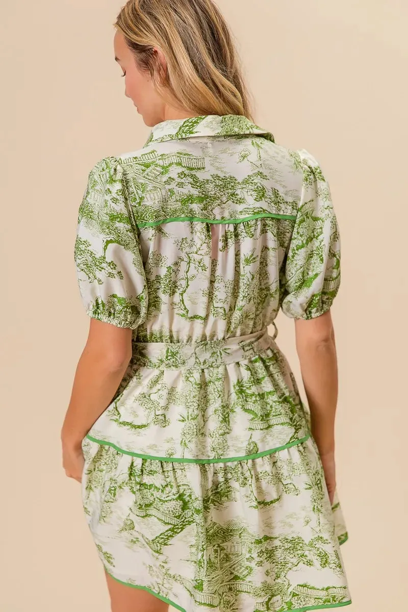 BiBi Woven Printed Tiered Dress S-XL