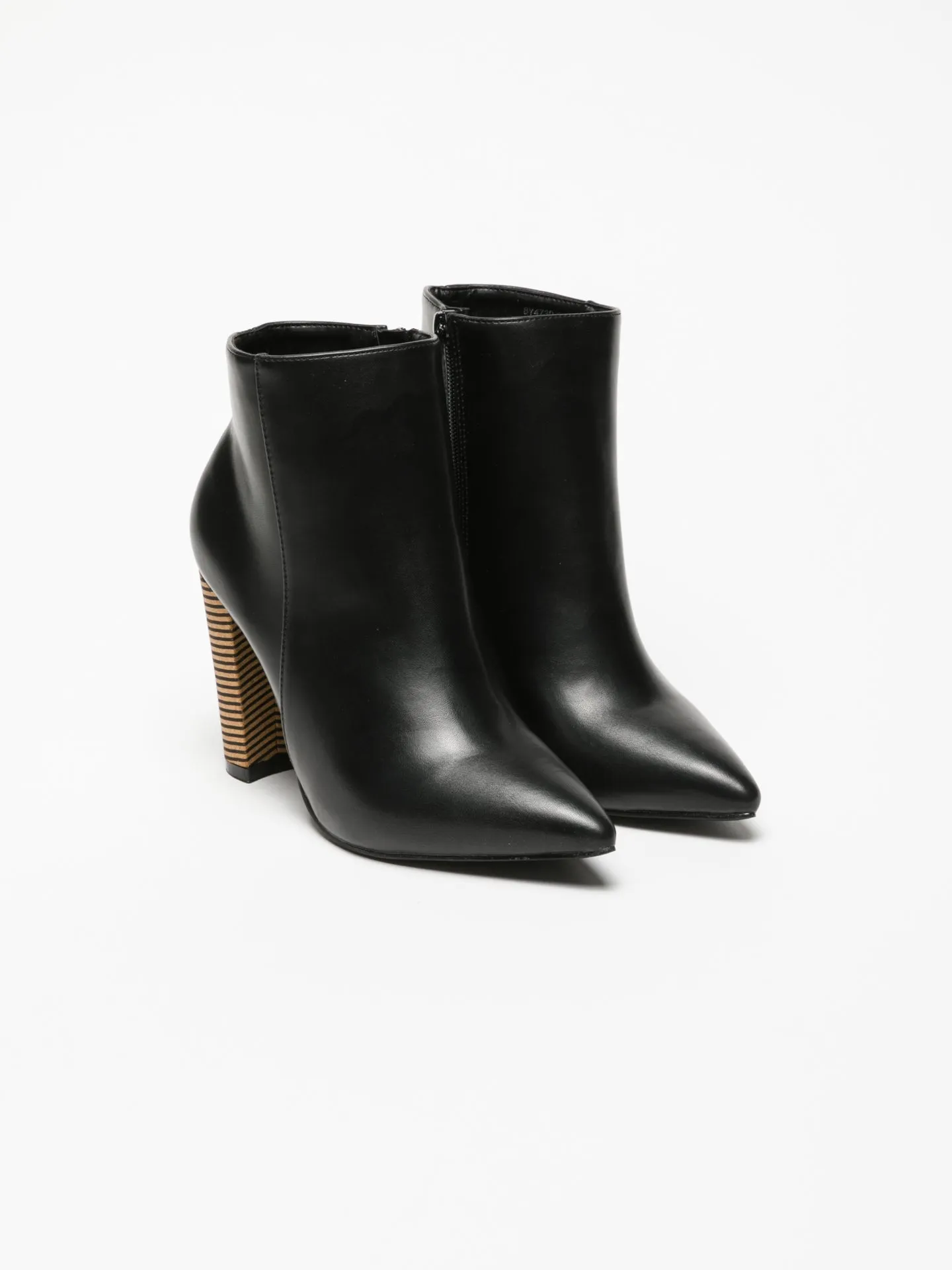 Black Zip Up Ankle Boots