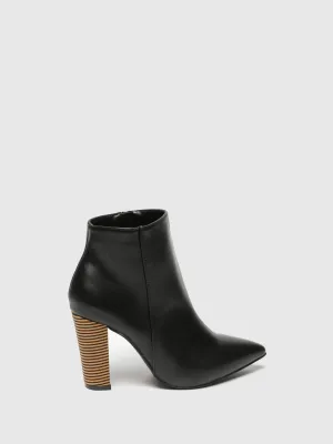 Black Zip Up Ankle Boots