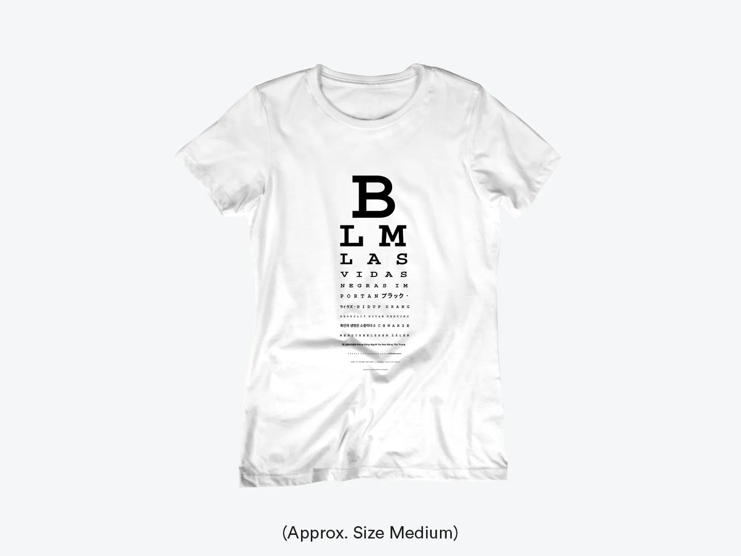 BLM eye chart - Ladies Fitted