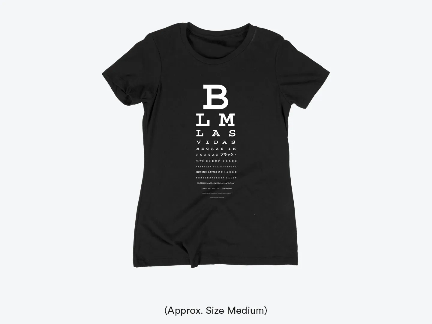 BLM eye chart - Ladies Fitted