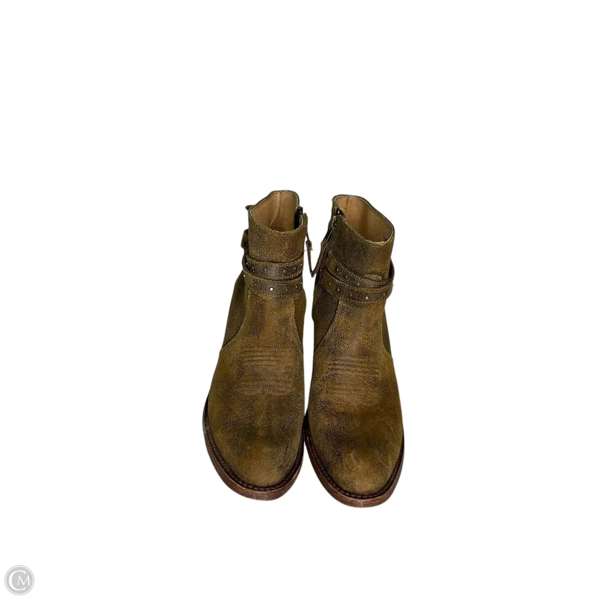 Boots Ankle Heels By Cmc In Brown, Size: 6.5