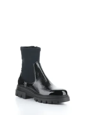 BOS & CO FIVE BLACK PATENT LEATHER WATERPROOF BOOT