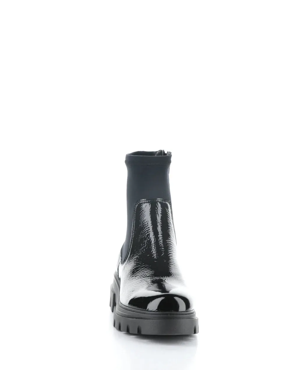 BOS & CO FIVE BLACK PATENT LEATHER WATERPROOF BOOT