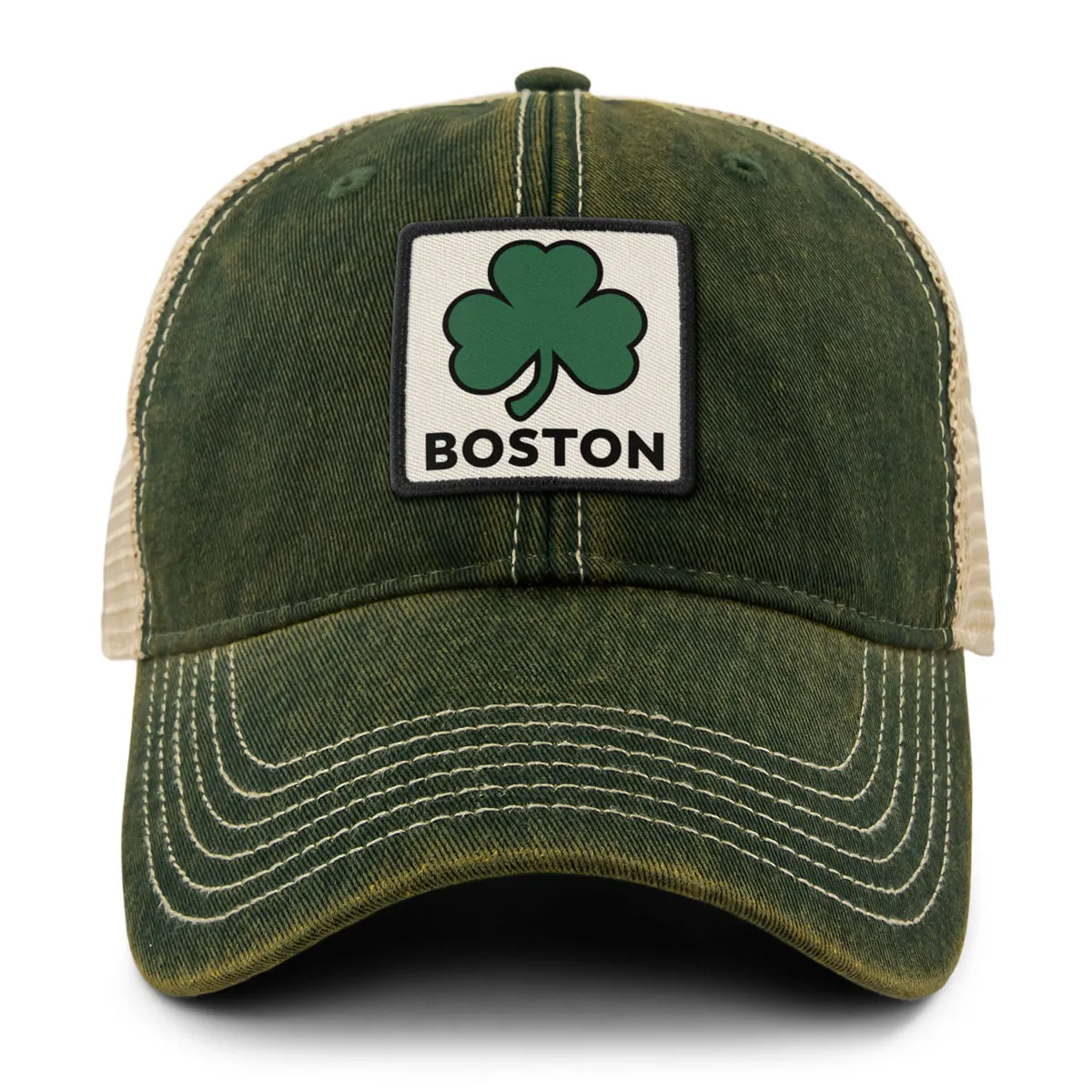 Boston Shamrock Printed Patch Dirty Water Trucker