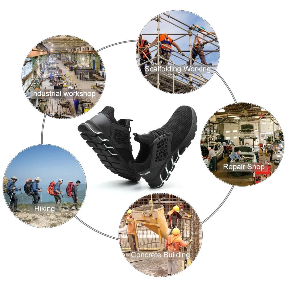 Breathable Steel Toe Leather Safety Shoes