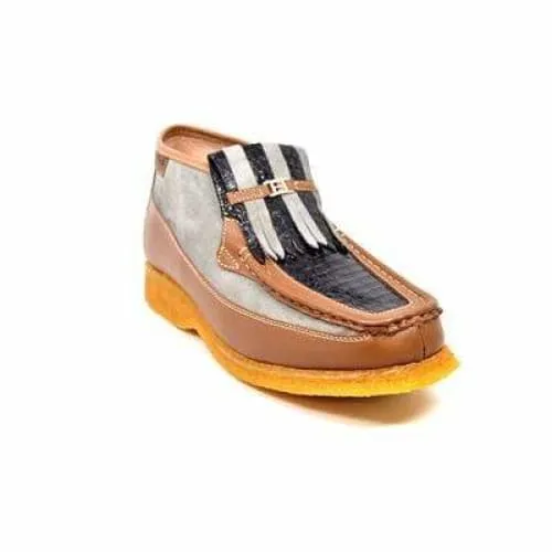 British Walkers Apollo 2 Men's Tan and Gray Snake Skin D