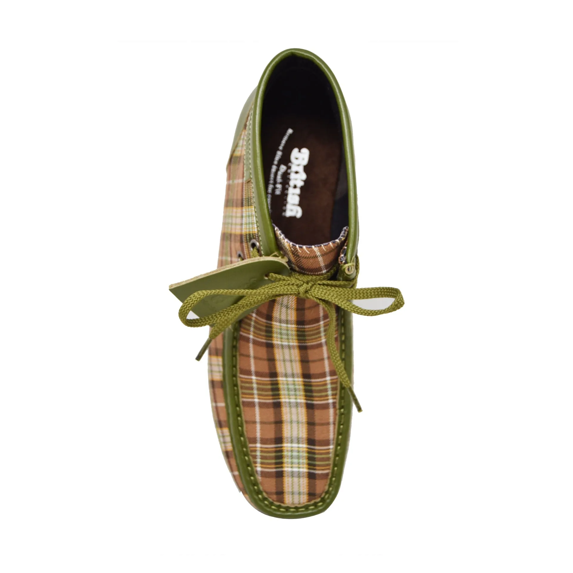 British Walkers New Castle 2 Men's Multicolor Plaid Leather and Suede Ankle Boots
